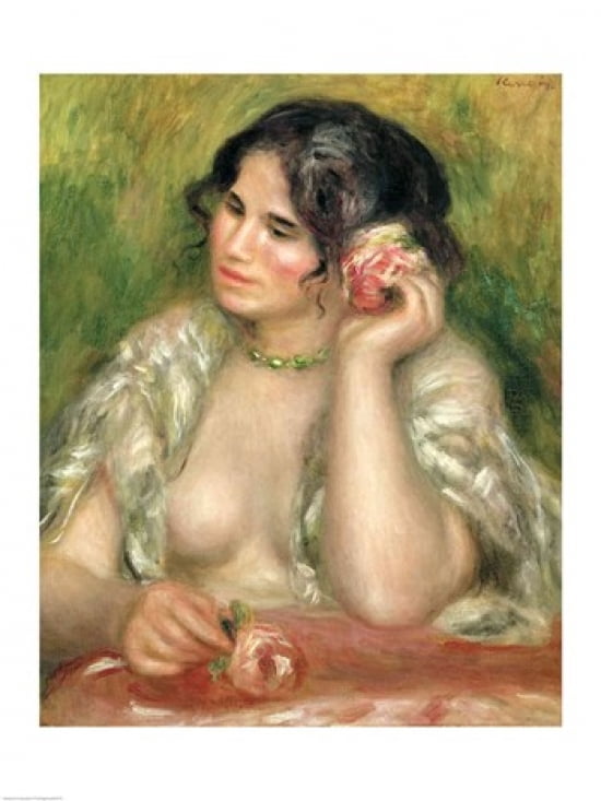 Gabrielle with a Rose 1911 Canvas Art - Pierre-Auguste Renoir (18 x 24)