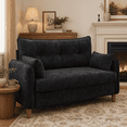 thumbnail image 1 of Gacale 50" Loveseat Sofa with Tufted Design, Modern Small Couch for Small Spaces, Compact 2-Seat Fabric Loveseat for Bedroom & Apartment, Black, 1 of 7