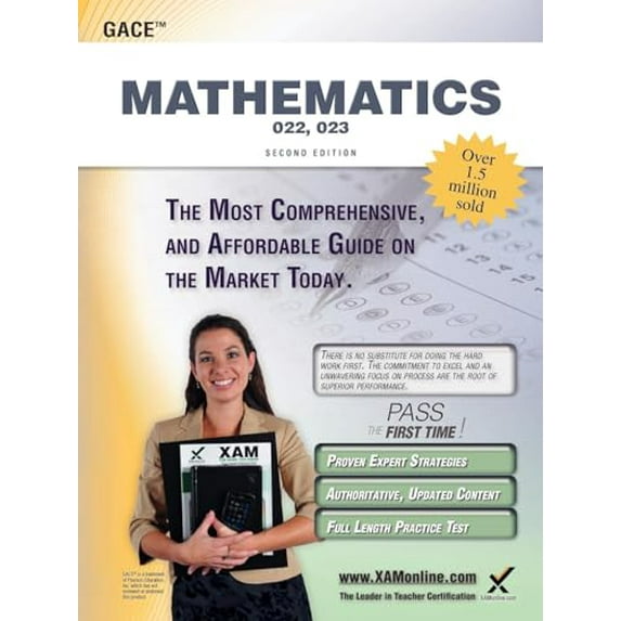 Pre-Owned Gace Mathematics 022, 023 Teacher Certification Study Guide Test Prep (Paperback) 1607873524 9781607873525
