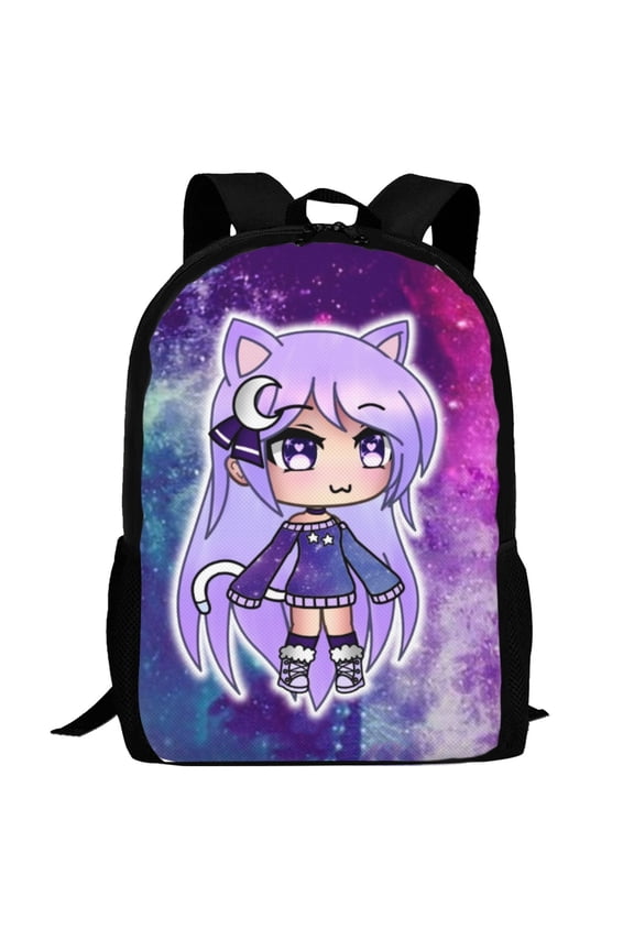 Gacha Life Backpack,3d Print Laptop Backpack Lightweight Casual Daypack Bookbag Multi-Function Travel Backpack 16.5 In