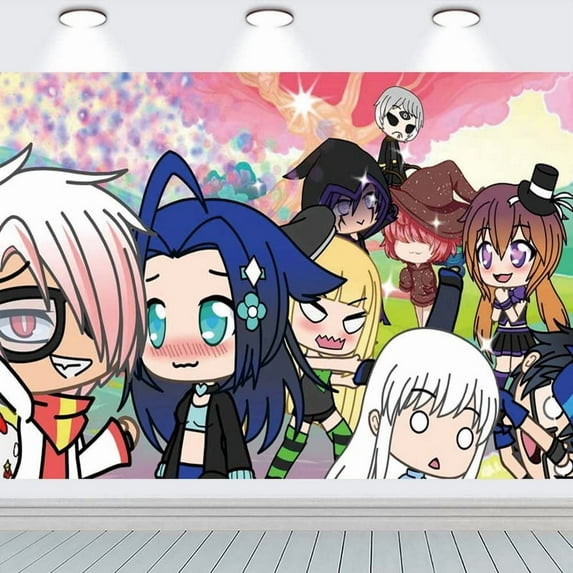 Gacha Life Birthday Party Supplies Banner Backdrop Background Taspestry Poster Wall Decor