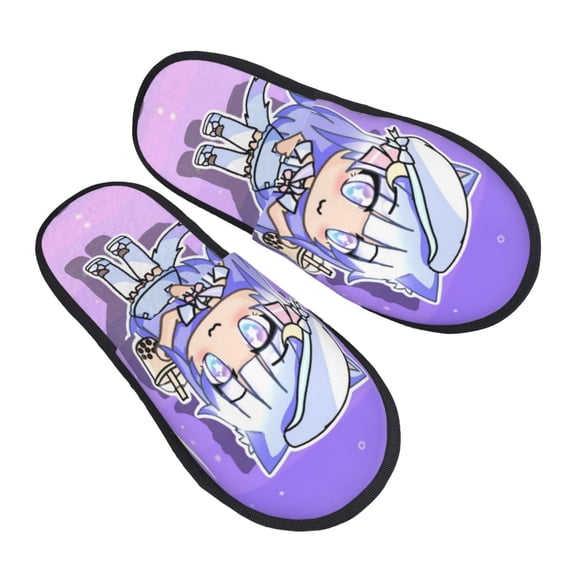 Gacha Life Furry Slippers For Men Women Fuzzy House Slippers Winter Anti-Slip Indoor And Outdoor Slip On Shoes Large