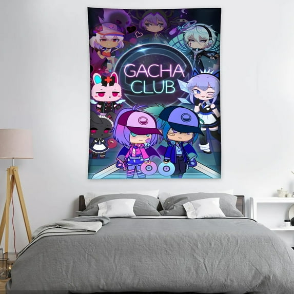 Gacha Life Tapestry Wall Hanging Decor for Bedroom Wall Art Funny Home Decoration 40x60in