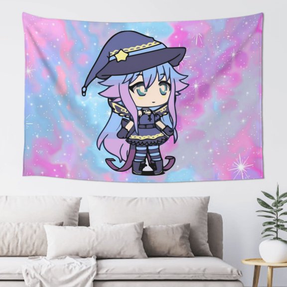 Gacha Life Tapestry Wave Wall Hanging Home Decoration Wall Blanket Dormitory Living Room Bedroom Backdrop Poster (60x40 In)