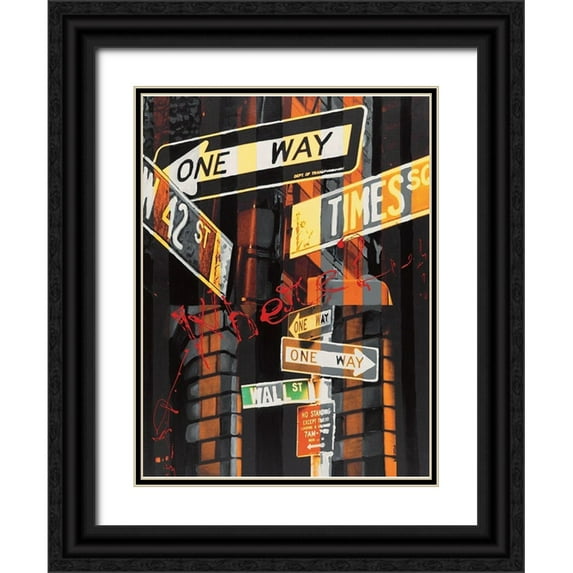 Gachaga, Vincent 12x14 Black Ornate Wood Framed with Double Matting Museum Art Print Titled - Where?
