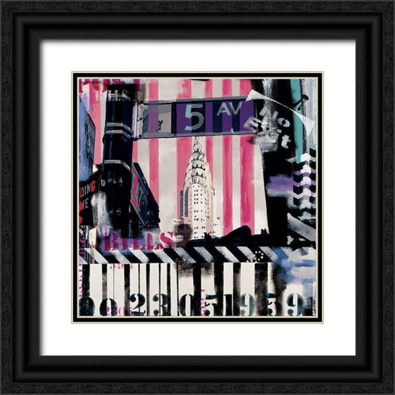 Gachaga, Vincent 15x15 Black Ornate Wood Framed with Double Matting Museum Art Print Titled - Fifth Avenue