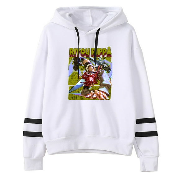 Gachiakuta Anime Hoodie Fashion Printed Men's and Women's Striped Sleeve Sweatshirt