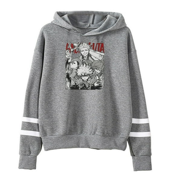 Gachiakuta Anime Hoodie Pocketless Parallel Bars Sleeve Streetwear Women Men Hooded Sweatshirt