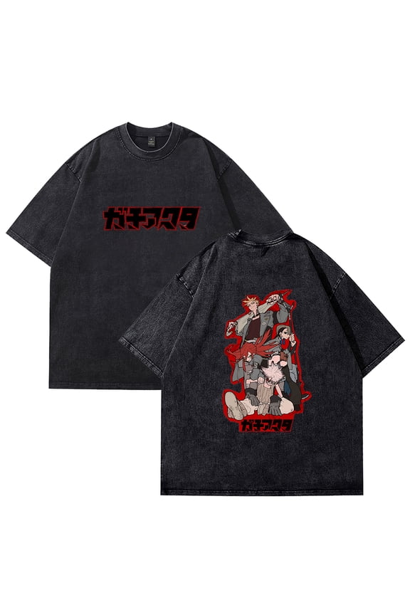 Gachiakuta Anime Merch T-shirts Women Men Retro Short Sleeve Tshirts Casual Fashion Summer Tops