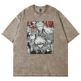 thumbnail image 1 of Gachiakuta Anime Washed T-shirt Crewneck Short Sleeve Cotton Tee Women Men Streetwear Tops, 1 of 2
