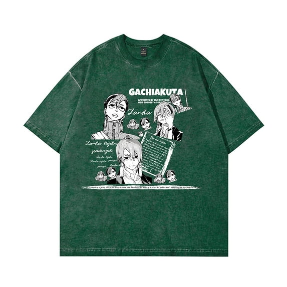 Gachiakuta Cotton T-Shirt Vintage Wash For Women/Men Short Sleeve Tshirt Tee Cosplay Streetwear