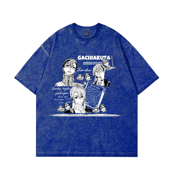 Gachiakuta Cotton T-Shirt Vintage Wash For Women/Men Short Sleeve Tshirt Tee Cosplay Streetwear