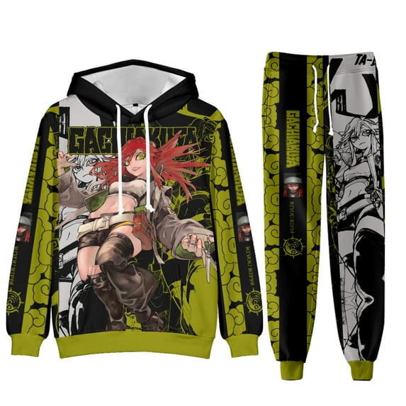 Gachiakuta Hoodie Pants Sets Merch For Men/Women Sweatshirt Pants Two Piece Set Cosplay Streetwear