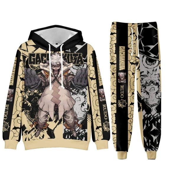 Gachiakuta Hoodie Pants Sets Merch For Men/Women Sweatshirt Pants Two Piece Set Cosplay Streetwear