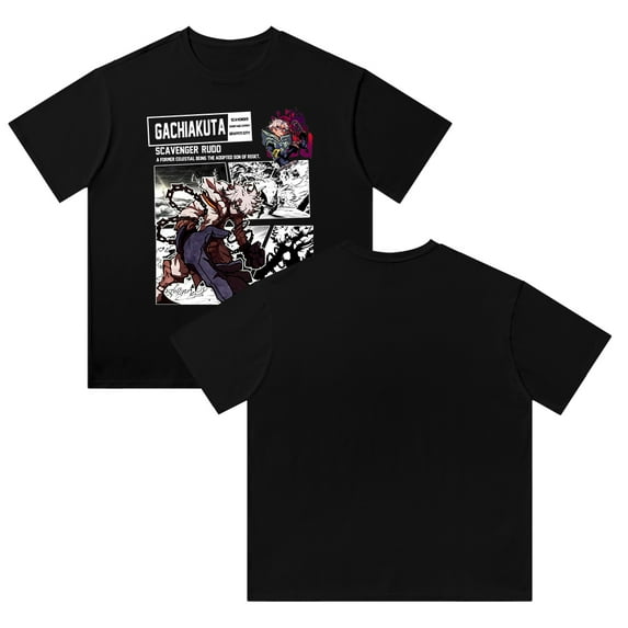 Gachiakuta Merch T-Shirt Cotton Printed Short Sleeve Streetwear Men's and Women's Round Neck Top