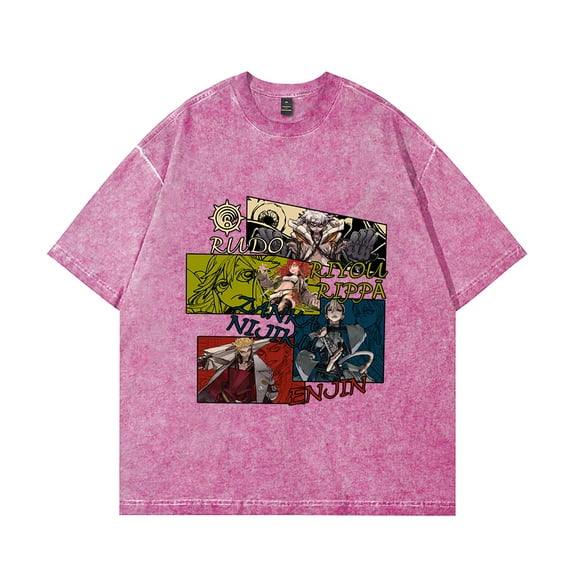 Gachiakuta T-Shirt Cotton Vintage Wash Tee For Women/Men Unisex Short Sleeve Tshirt Cosplay Streetwear