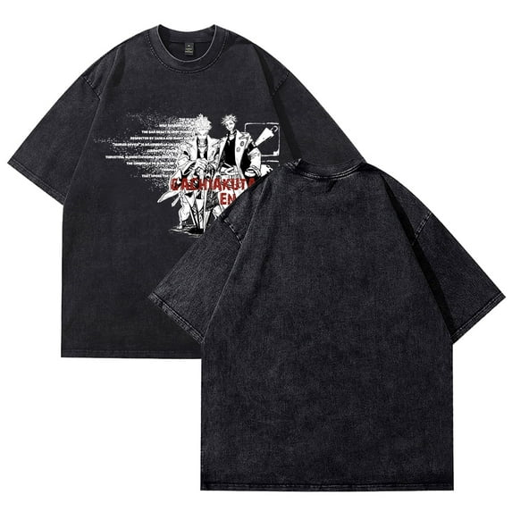 Gachiakuta Unisex Premium Washed Cotton T-Shirt – Summer Crew Neck Short Sleeve Street Fashion Top