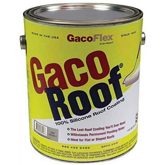 Gaco Western GacoFlex, Gray Silicone Roof Coating, 1 gal