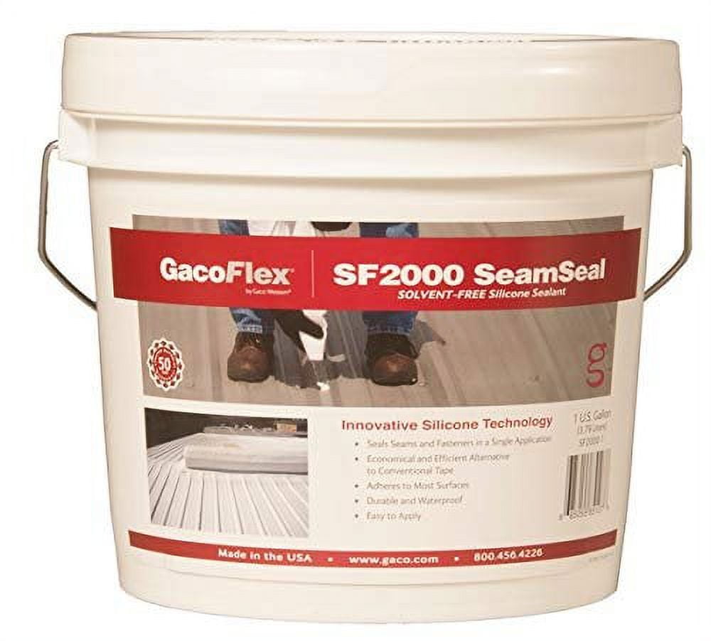 Gaco Western LLC 35511852 SeamSeal Silicone Sealant Solvent-Free White 1-Gallon