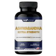Gade Nutrition Ashwagandha Supplements - Extra Strength 6000mg, Stress Relief Formula, Natural Mood, Focus, Energy & Immune Support - Herbal Supplement, 120 Veggie Cap