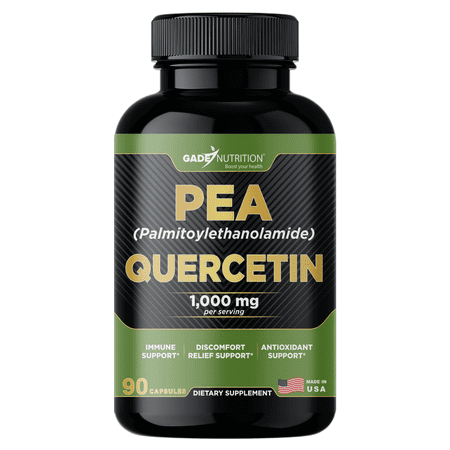 Gade Nutrition PEA (palmitoylethanolamide) with Quercetin Phytosome 1,000 mg| Made in the USA