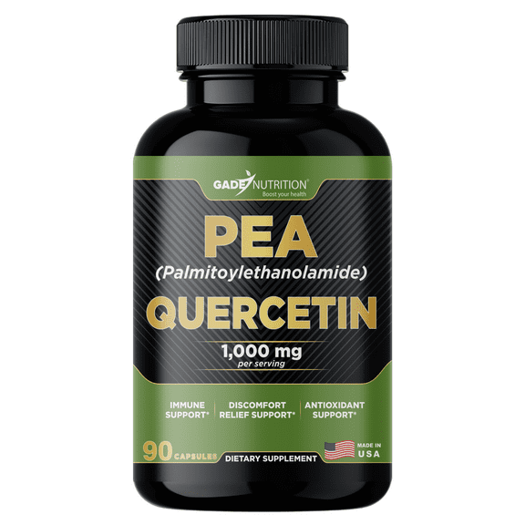 Gade Nutrition PEA (palmitoylethanolamide) with Quercetin Phytosome 1,000 mg| Made in the USA