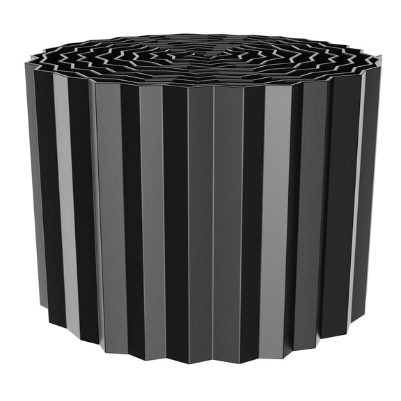 Gaderth 20FT Galvanized Steel Landscape Trim, 4 Pack Black Corrugated Metal Landscape Edging, Flexible, Rustproof Garden Border for Flower Beds, Lawn, Driveway & Walkways