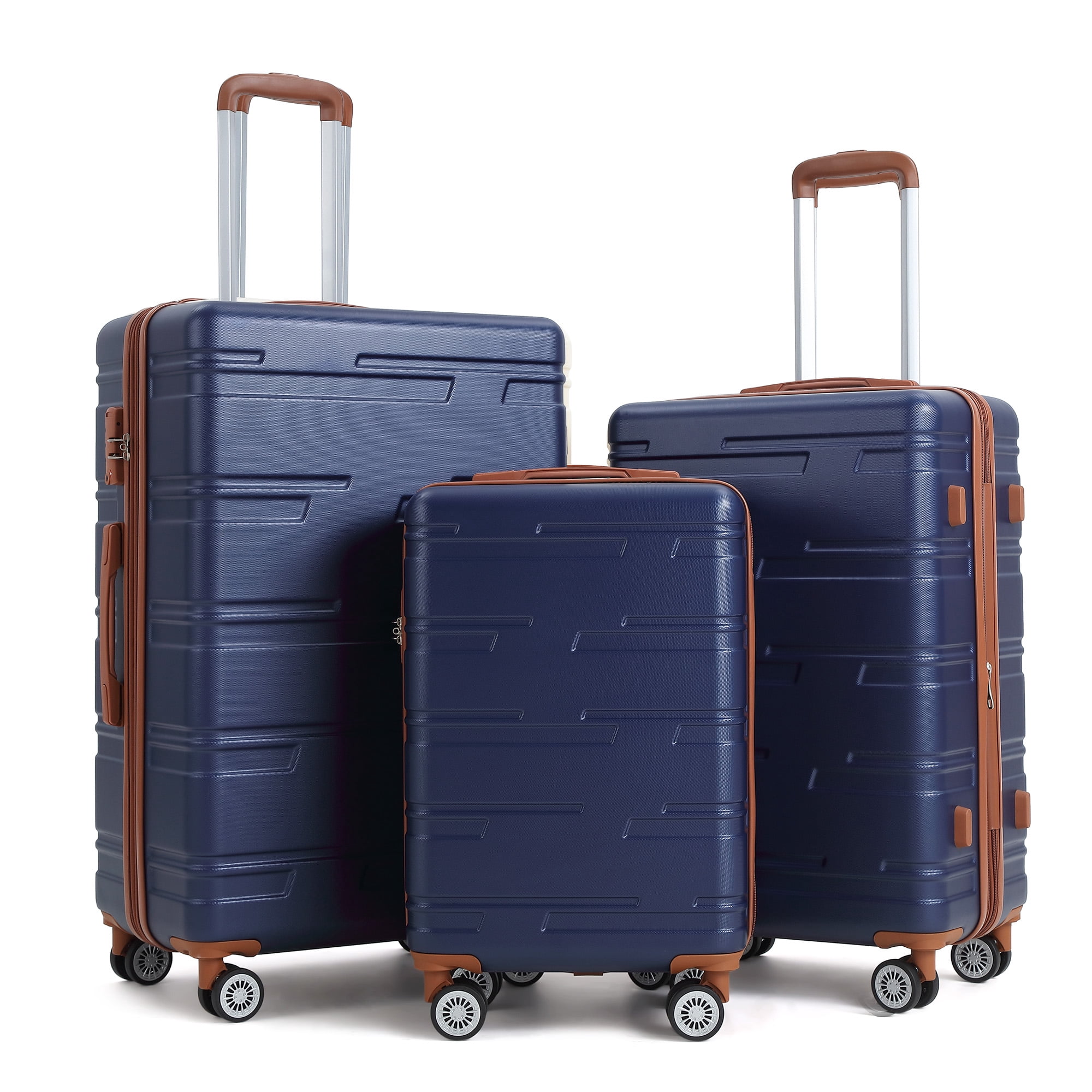 Gaderth 3 Piece Luggage Sets, Hard Shell Suitcase With Spinner Wheels, Hardside Lightweight Luggage Set With TSA Lock, Carry On Luggage Travel Luggage Set (20" 24" 28")