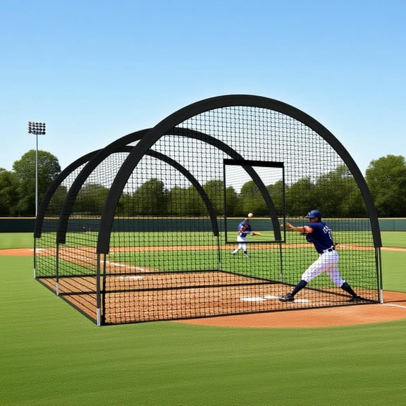 Gaderth 33Ft/22Ft Baseball Batting Cage, Professional Softball Baseball Batting Hitting Training with Frame & Net  Practice Hitting, Pitching & Golf in Backyard or Field