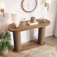 thumbnail image 1 of Gaderth 42.5" Oval Fluted Console Table, Narrow Entryway Table Behind Couch with Storage Shelf, Modern Sofa Table for Hallway, Foyer, Living Room, 1 of 7