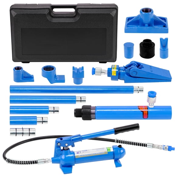 Gaderth 4T/10T/12T  Porta Power Hydraulic Jack Kit, Hydraulic Multifunctional Jack,Heavy Duty Hydraulic Ram & Pump Set, Auto Body Frame Repair Tool for Car, Truck & Garage