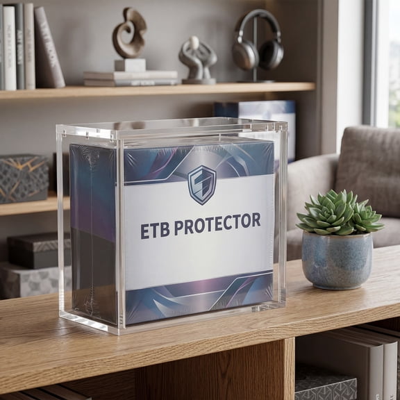 Gaderth Acrylic Display Case, Magnetic Lid Booster Box Acrylic Case, UV Resistant Acrylic Card Box, Clear Acrylic Display Storage Case for Trading Card Booster Boxes for Display