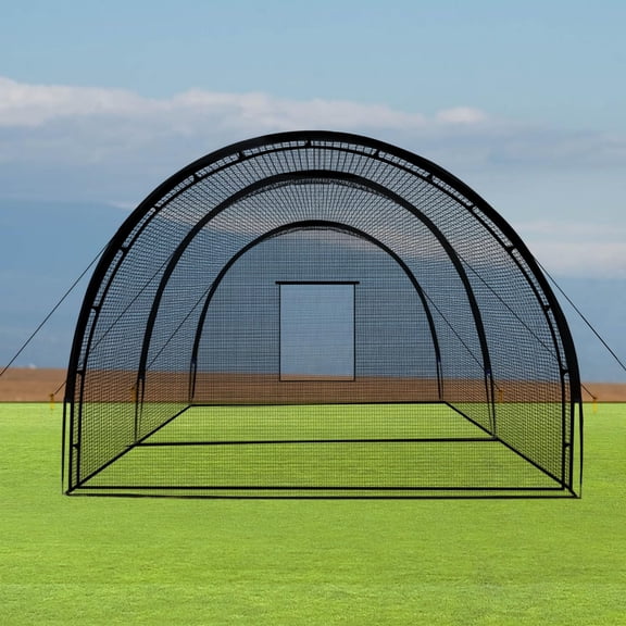 Gaderth Batting Cages For Backyard 32ft, Baseball Training Equipment With Net And Frame, Softball Batting Cage Multi-Sport Hitting Net For Baseball, Softball, And Golf Practice, Pitching Training Aid