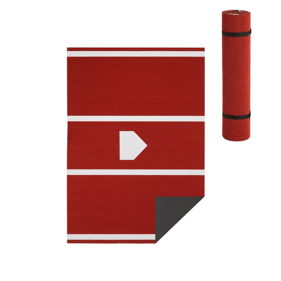 Gaderth Batting Mat, 10x3.8/12x6ft Baseball Softball Hitting Mat with Home Plate, Anti-Fade Surface & Antislip Rubber Backing, Batters Box Turf Mats for Indoor Outdoor Training Practice