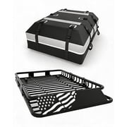 Gaderth Car Roof Rack,Cargo Carrier Basket,Rooftop Cargo Rack, Car Top Luggage Holder Roof Rack Basket Heavy Duty Roof Basket For Suvs, Trucks, Vehicles