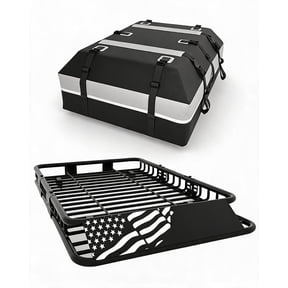 Gaderth Car Roof Rack,Cargo Carrier Basket,Rooftop Cargo Rack, Car Top Luggage Holder Roof Rack Basket Heavy Duty Roof Basket For Suvs, Trucks, Vehicles