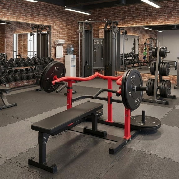 Gaderth Chest Press Machine, 1050lbs Bench Press Machine With Independent Converging Arms, Adjustable Positions, Flat Incline Bench For Chest, Arms, Abs & Shoulder Home Gym