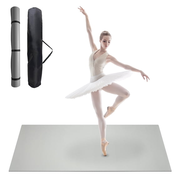 Gaderth Dance Floor Mat 4 x 6ft, Non-Slip Portable Portable PVC Dance Mat for Ballet, Jazz, Pop,5 mm Thick PVC Marley Dance Flooring Practice Floor Mat with Storage Bag
