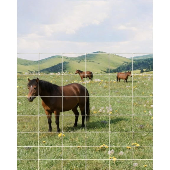 Gaderth Galvanized Farm Fence,Galvanized Wire Fencing Heavy Zinc Coating Cattle Panel For Sheep Dog Panel Plant Garden Flower Bed And Field Protection