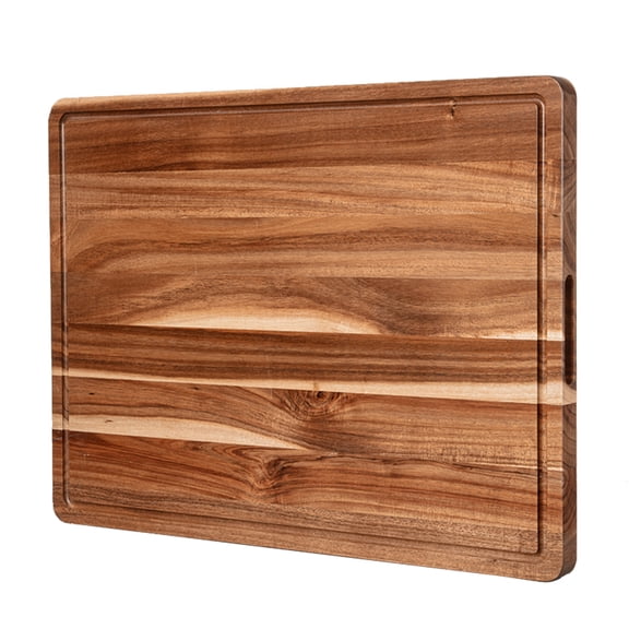 Gaderth Large Acacia Wood Cutting Board for Kitchen, 20x15 Inch, 1.5'' Thick Butcher Block , Solid Prep Surface for Meal Prep, Multipurpose Board for Meal Prep, Slicing, Carving & Serving