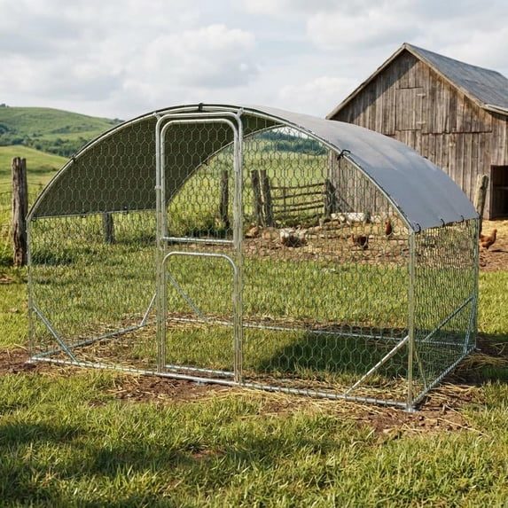 Gaderth Large Metal Chicken Coop,Wire Mesh Chicken Run,Chicken Pen With Water-Resident And Anti-UV Cover,Chicken Cage Duck Rabbit House For Outdoor Backyard