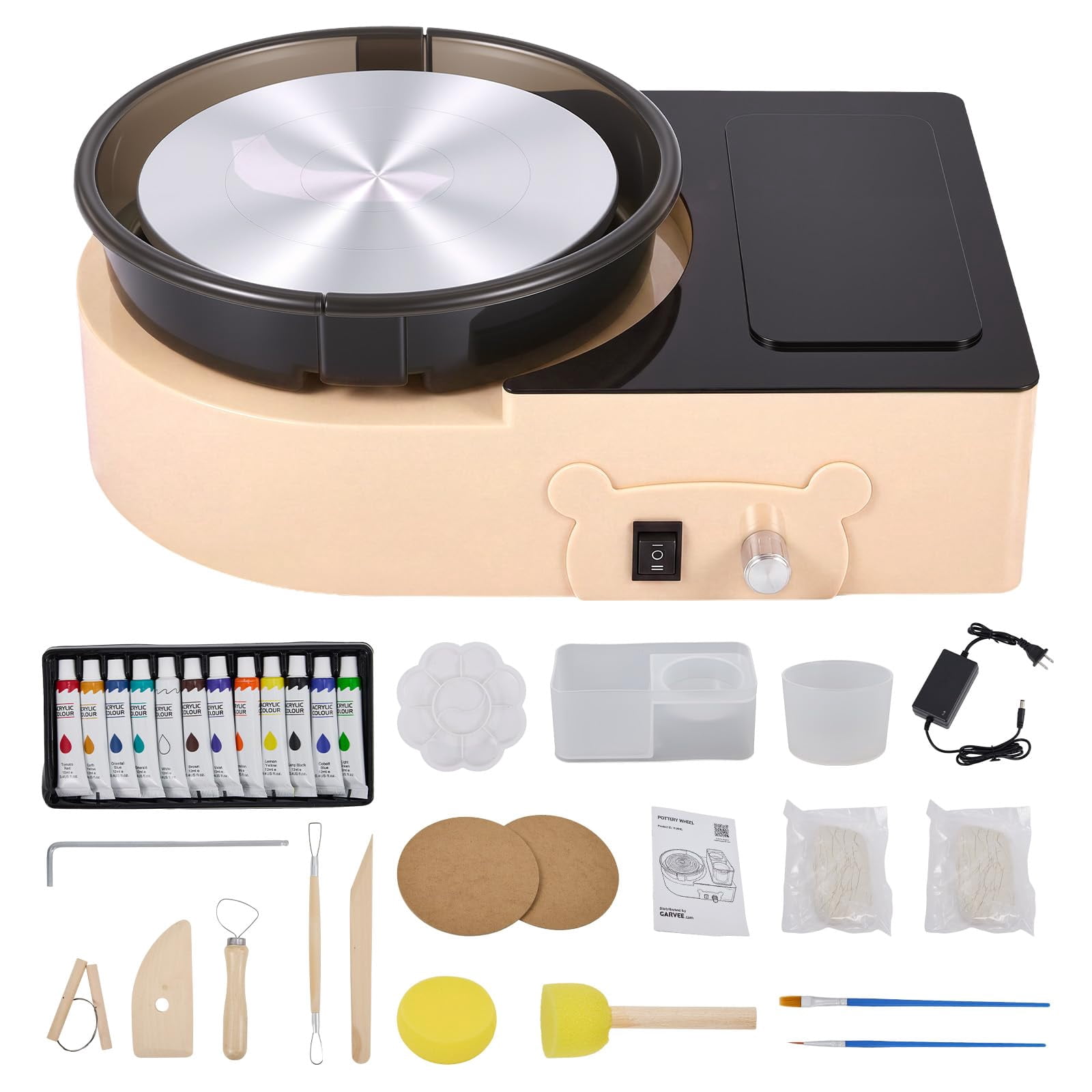 Gaderth Mini Electric Pottery Wheel Kit 6 Two Way Rotation Tabletop gaderth-mini-electric-pottery-wheel-kit-6-two-way-rotation-tabletop