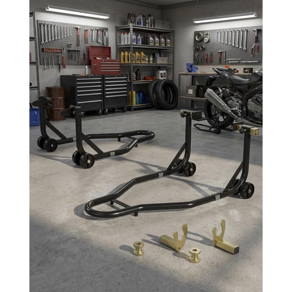 Gaderth Motorcycle Stand Rear Combo Wheel Lift Stand, 450Lbs Capacity,Swingarm Spool Paddock Stand for Sport Bike,Fit for Most Motorcycles