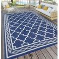 thumbnail image 1 of Gaderth Outdoor Rug,Waterproof Reversible Rug Patio Rug Modern Camping RV Plastic Straw Rug Geometric Area Rug for Backyard, Deck, Picnic, Porch, Beach, 1 of 10