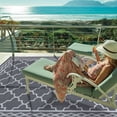thumbnail image 1 of Gaderth Outdoor Rug,Waterproof Reversible Rug Patio Rug Modern Camping RV Plastic Straw Rug Geometric Area Rug for Backyard, Deck, Picnic, Porch, Beach, 1 of 7
