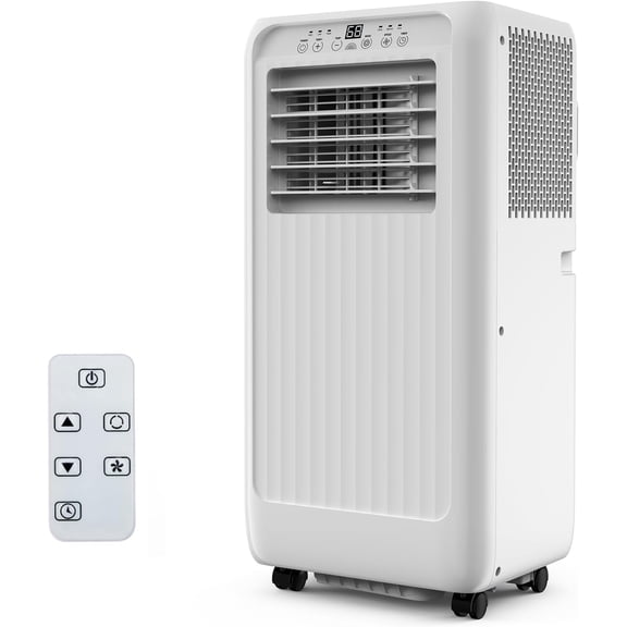 Gaderth Portable Air Conditioner, 3-in-1 Cooling 10,000 BTU for Rooms up to 450 Sq.Ft. Smart Compact AC Unit with Cooling, Dehumidifier, Fan, Remote Control and Window Kit