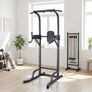 Gaderth Power Tower Pull Up Bar Dip Station, Multi-Function Workout, Adjustable Height Home Gym Equipment, Heavy Duty Strength Trainer with 880 Lbs Capacity