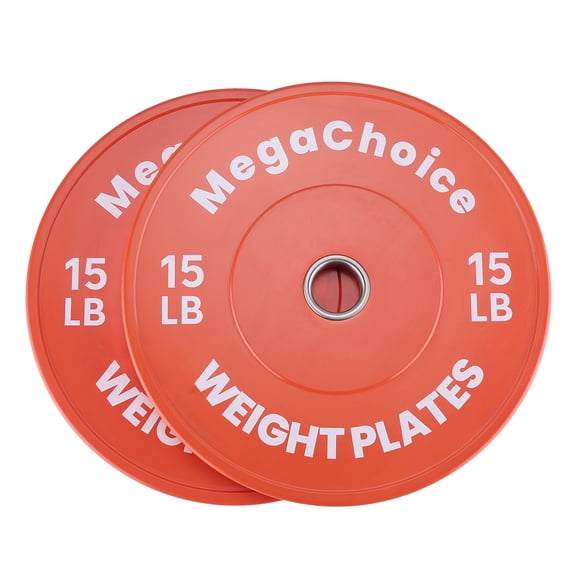 Gaderth Rubber Bumper Weight Plates Set (15-55 Lbs), Rubber Bumper Plates, 2 Inch Hole Weight Plates for Strength Training, Gym Weight Plates for Gym Cross & Weight Lifting Plate