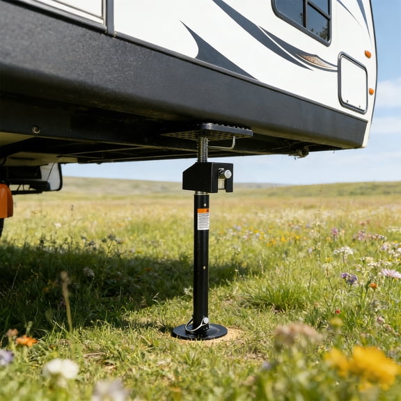 Gaderth Rv Slide Out Supports Jack With a Flat Top Support Block, Truck Camper Jacks Supports Up To 5000lbs, Adjustable From 20"-49", Heavy Duty Camper Slide-Out Leveling Jacks