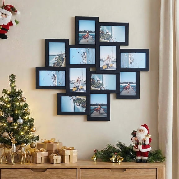 Gaderth Set of 10 Collage Picture Frames,  Photo Gallery Frame Set, 4x6in Multi Photo Display for Wall Decor, Multi Family Photo for Gallery Decor, Hanging Display